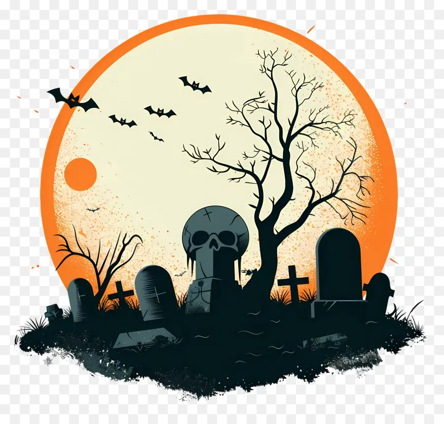 Soirée D'halloween，Cimetière PNG