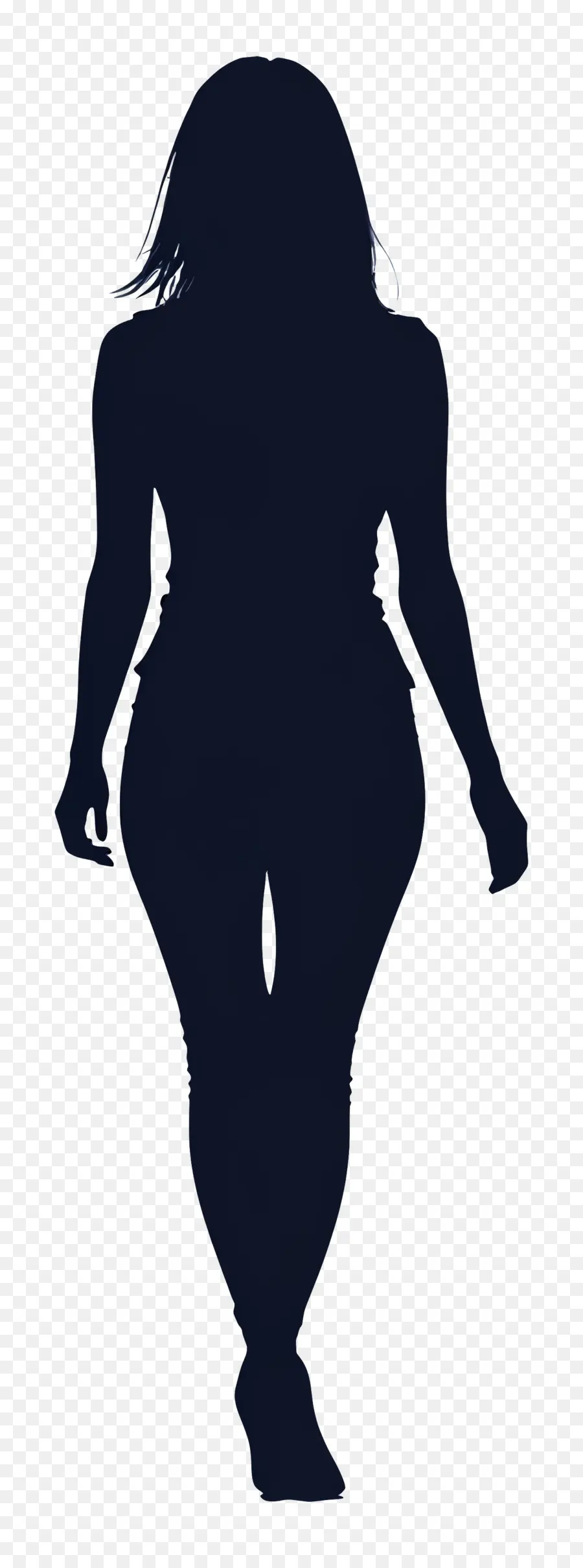 Silhouette Féminine Marchant，Silhouette De Femme PNG