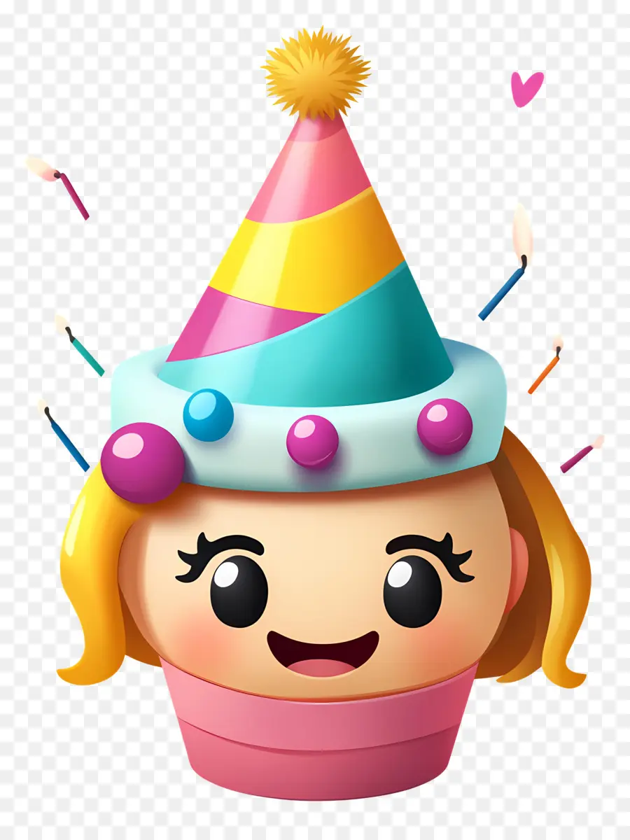 Anniversaire Emoji，Petit Gâteau De Fête PNG