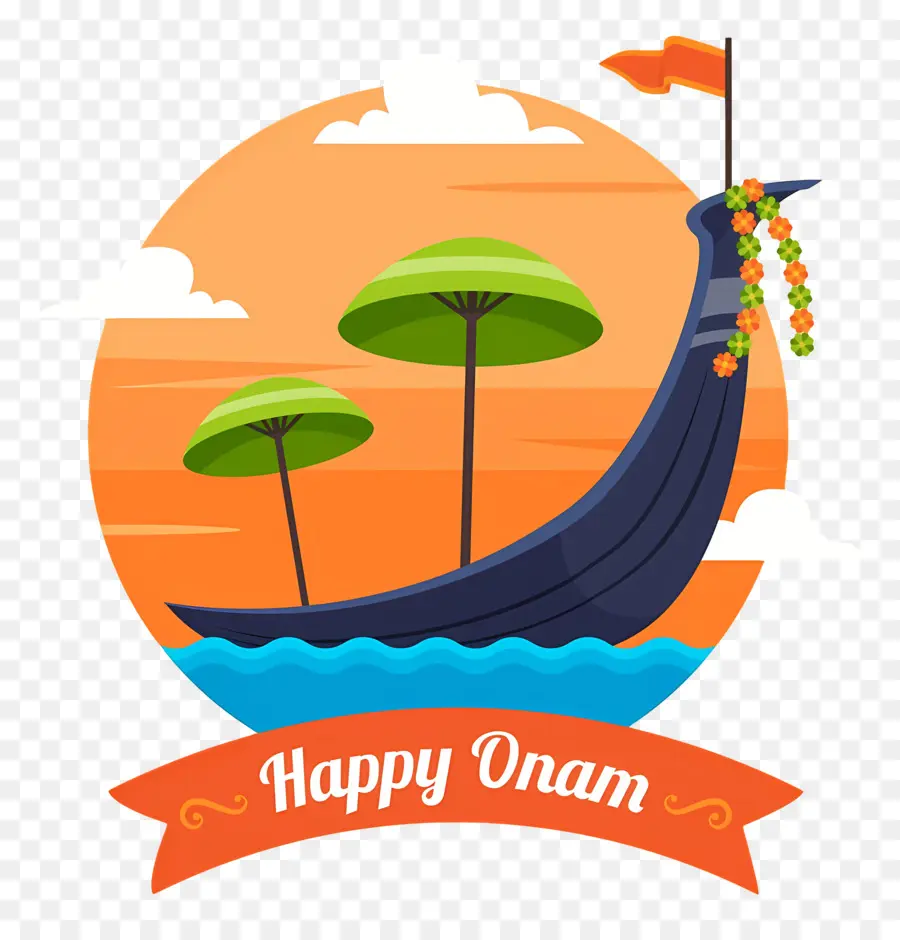 Joyeux Onam，Bateau Onam PNG