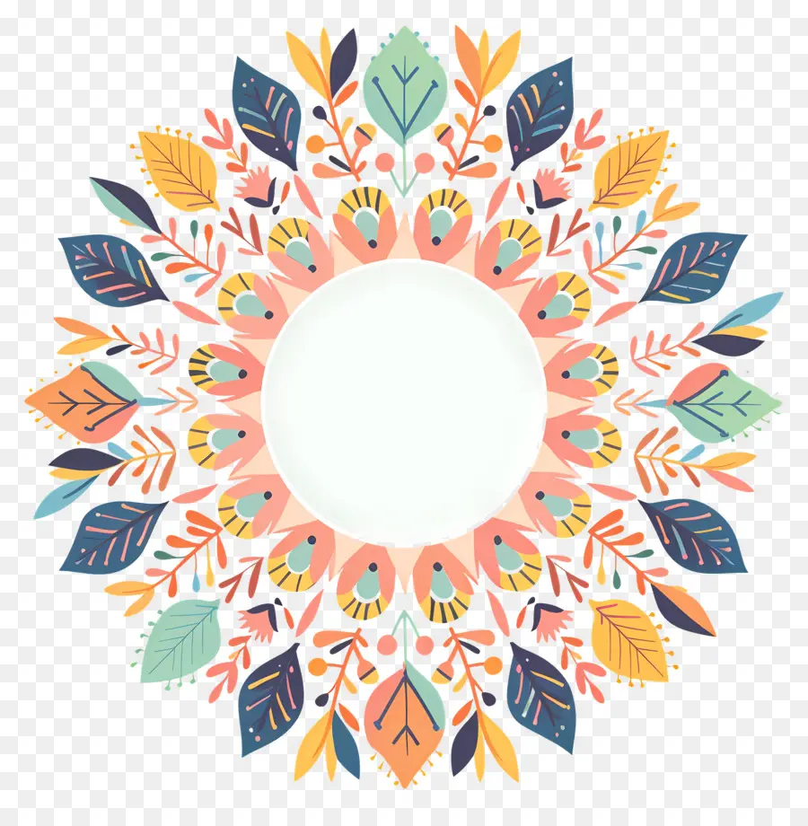 Pookalam，Couronne Florale PNG