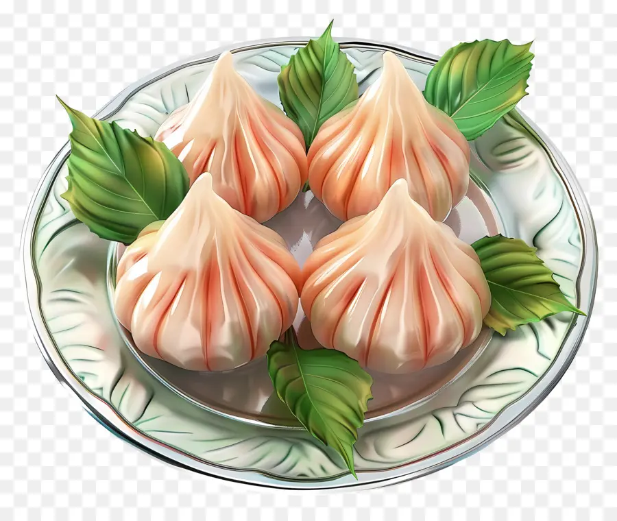 Modak，Dumplings Sur Assiette PNG