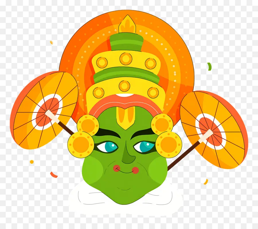 Joyeux Onam，Visage Kathakali PNG