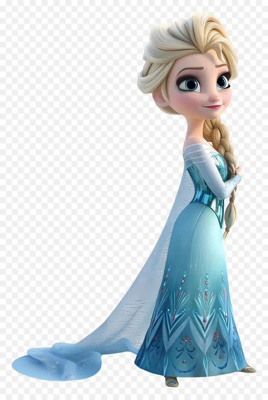 Princesse Elsa，Personnage De Tresse Blonde PNG