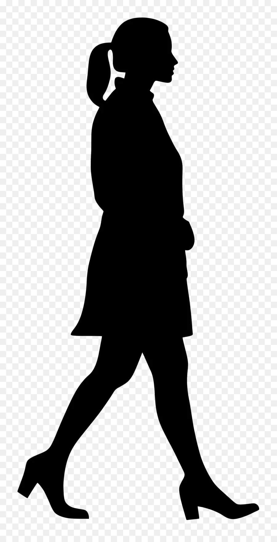 Silhouette Féminine Marchant，Silhouette De Femme Qui Marche PNG