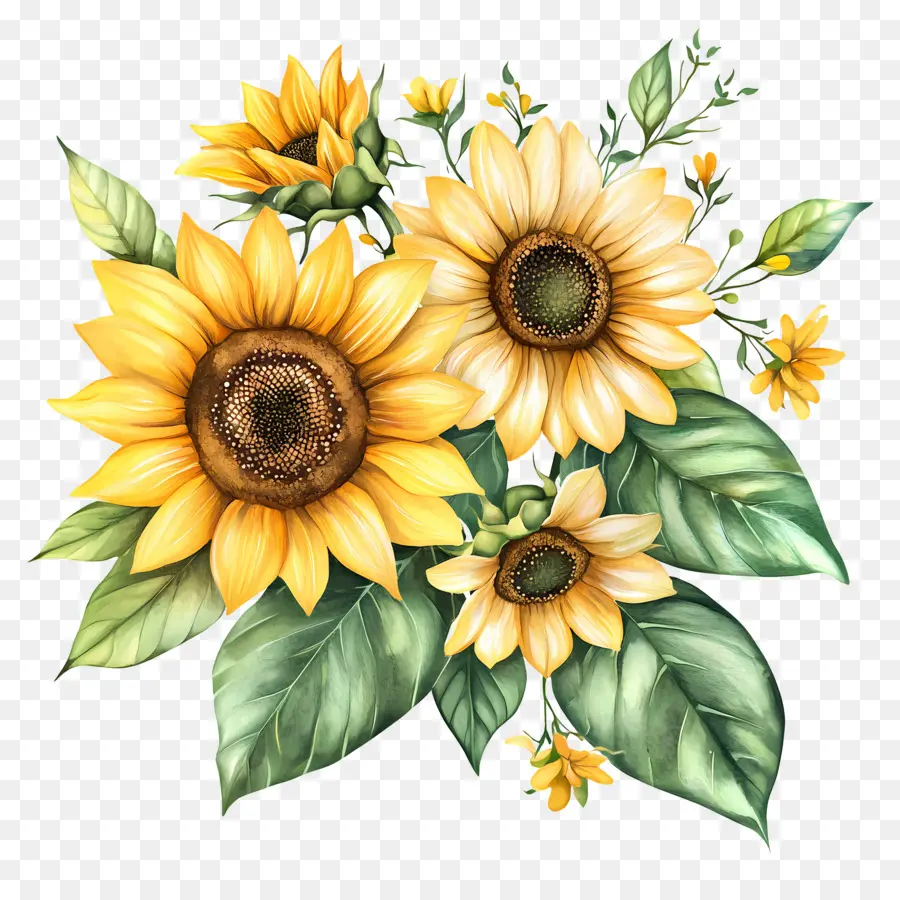 Bouquet De Tournesol，Tournesol PNG