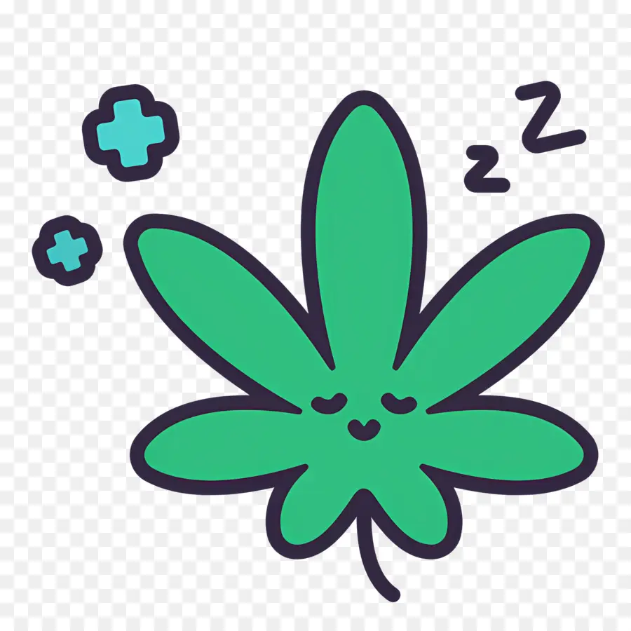 Feuille De Cannabis，Feuille Endormie PNG