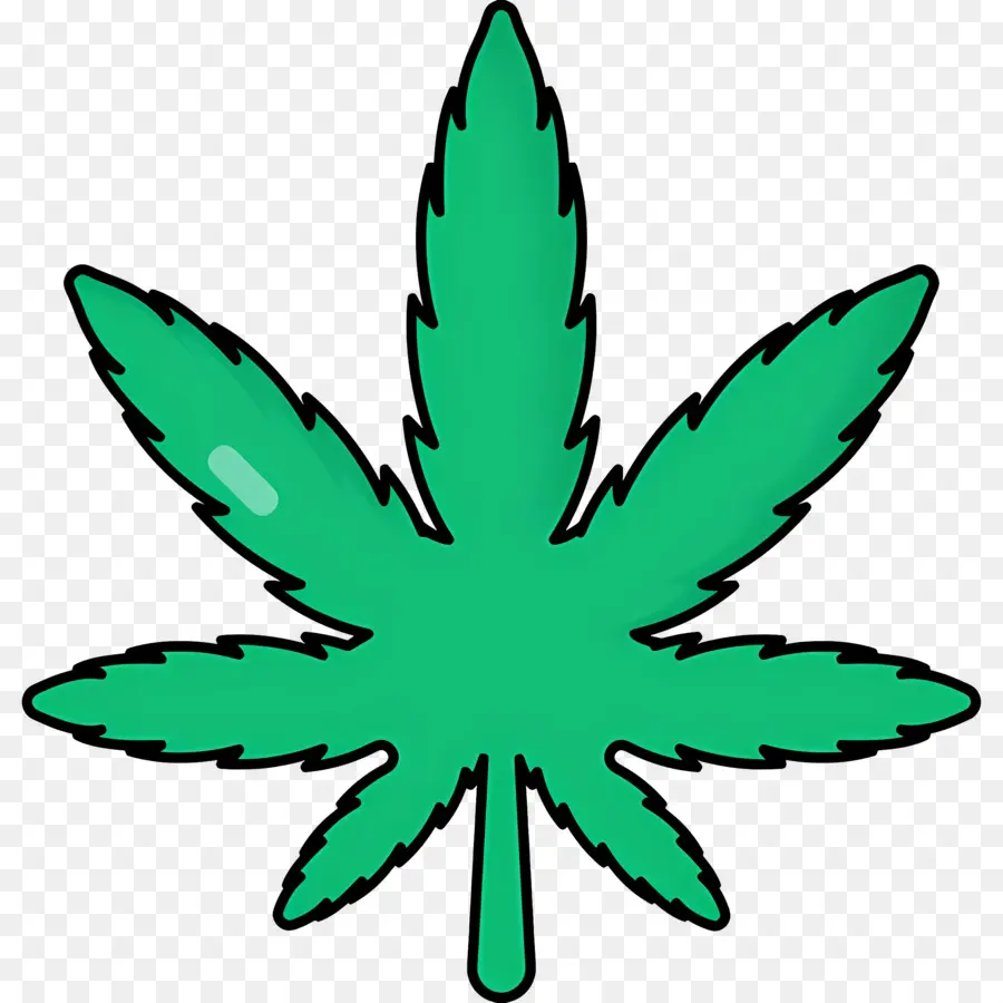 Feuille De Cannabis，Feuille Verte PNG