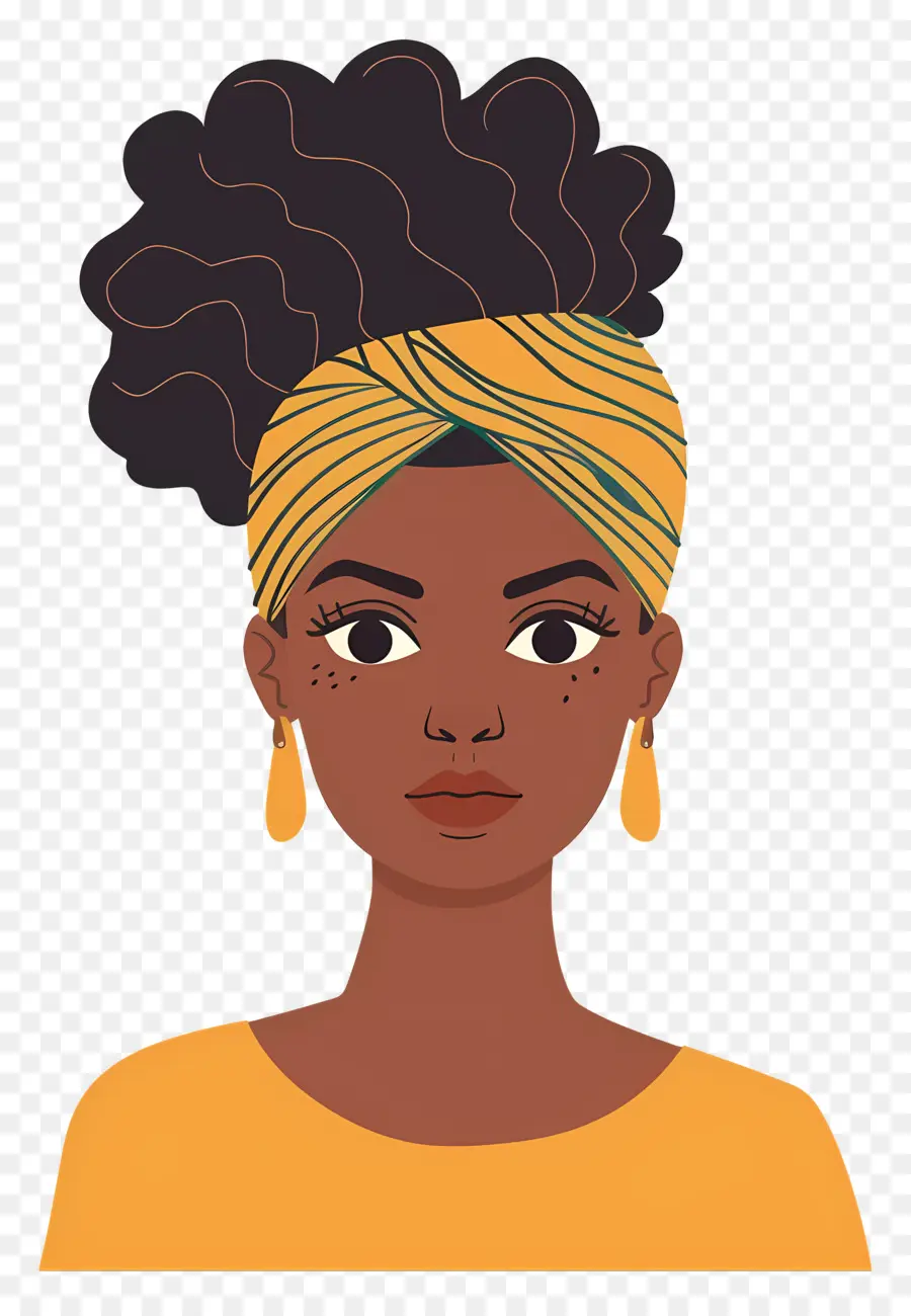 Femme Africaine，Fille Avec Un Bandeau PNG