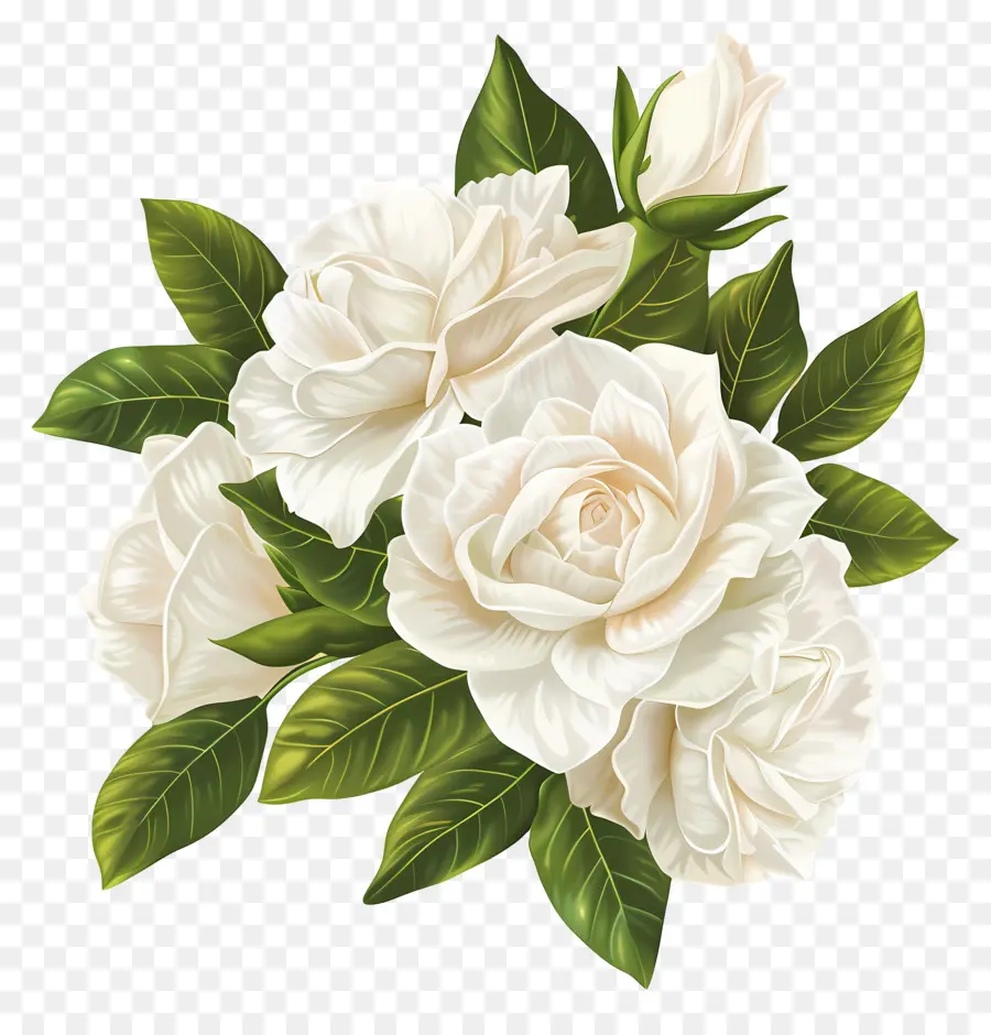 Fleur De Gardénia Blanche，Fleur Blanche PNG