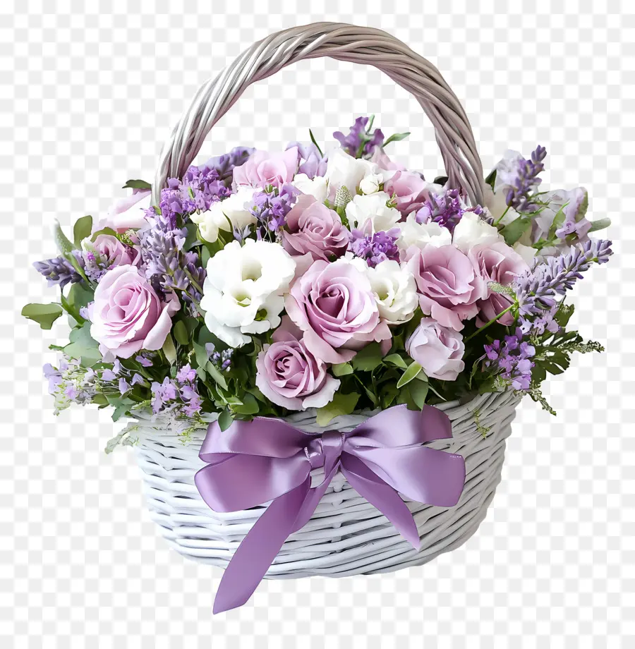 Panier De Fleurs D'anniversaire，Panier De Fleurs PNG