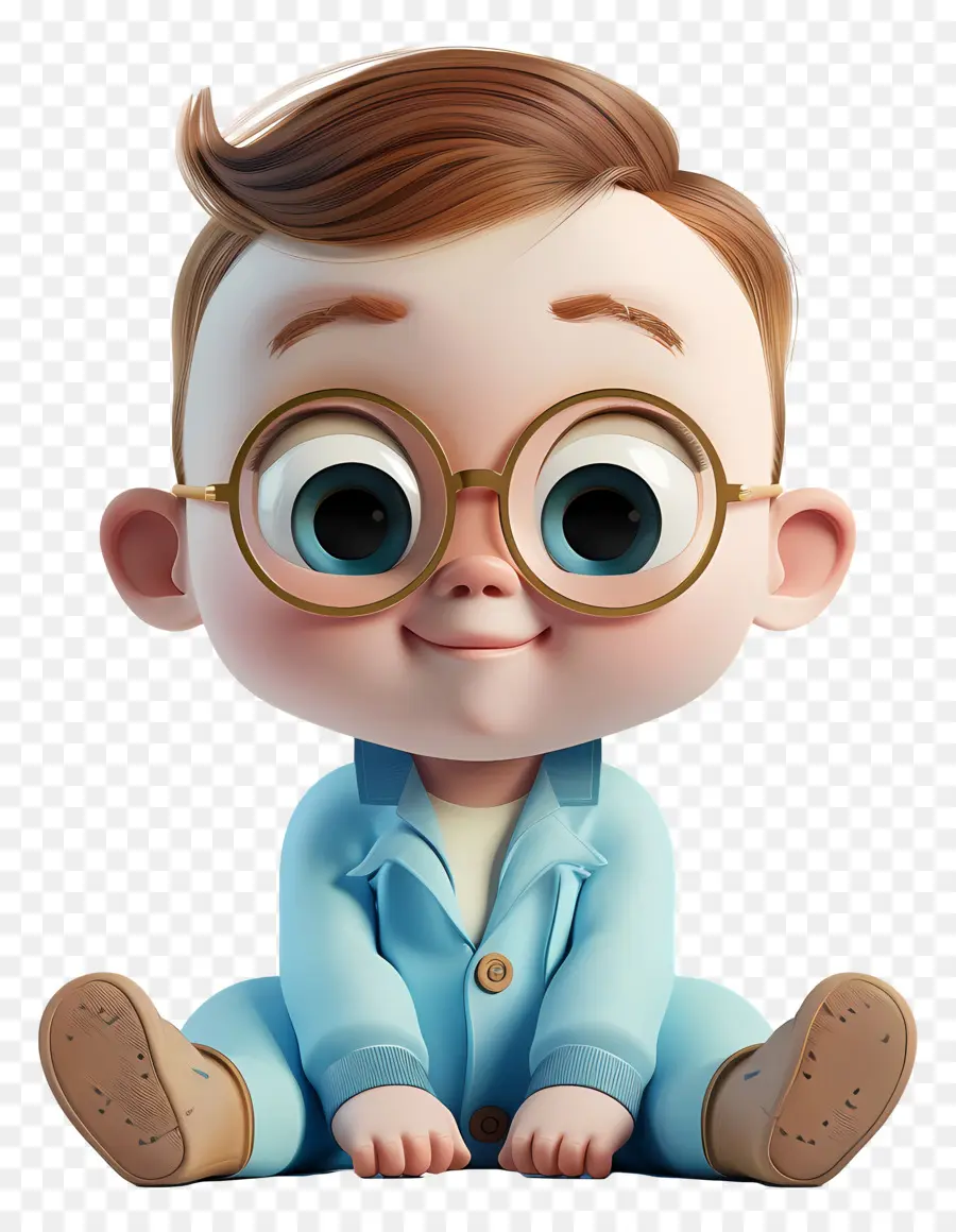 Bébé Garçon，Bébé Avec Des Lunettes PNG