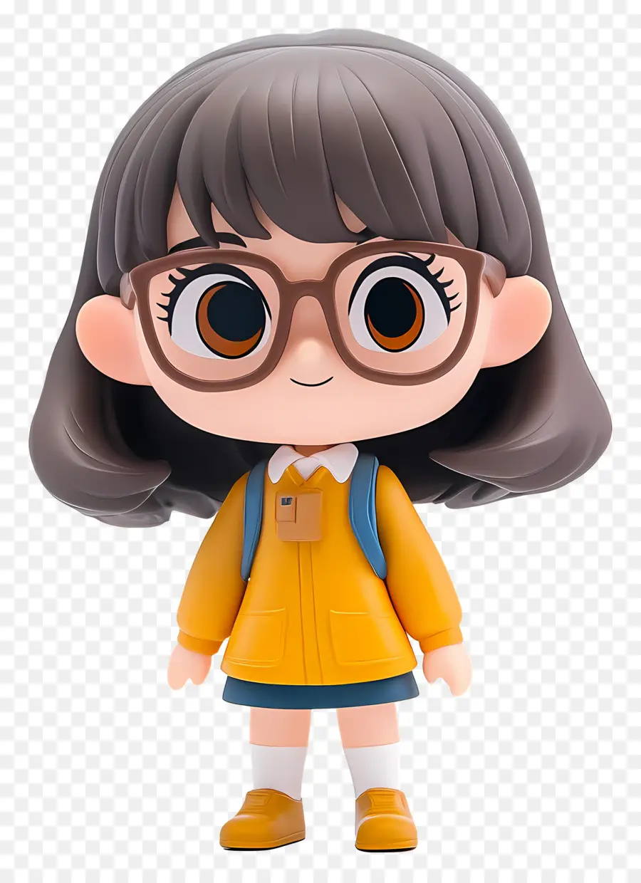 Fille étudiante，Jolie Fille Avec Des Lunettes PNG