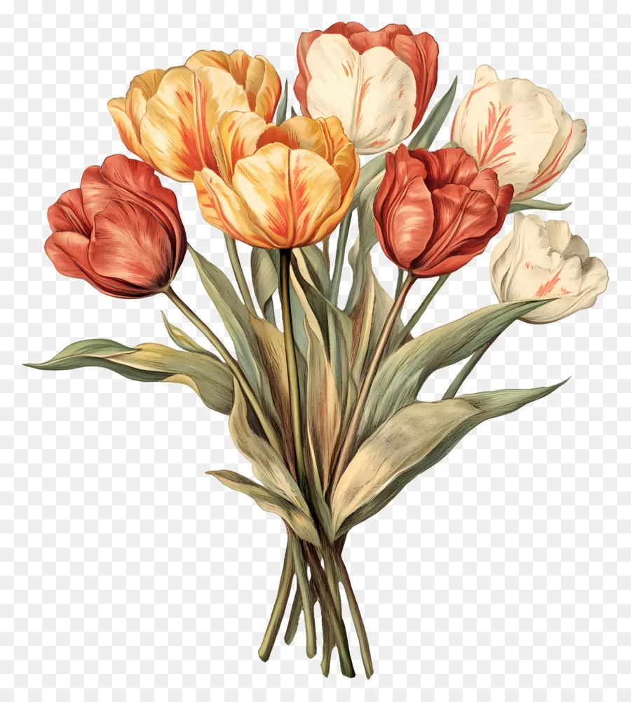 Bouquet De Tulipes，Tulipes PNG