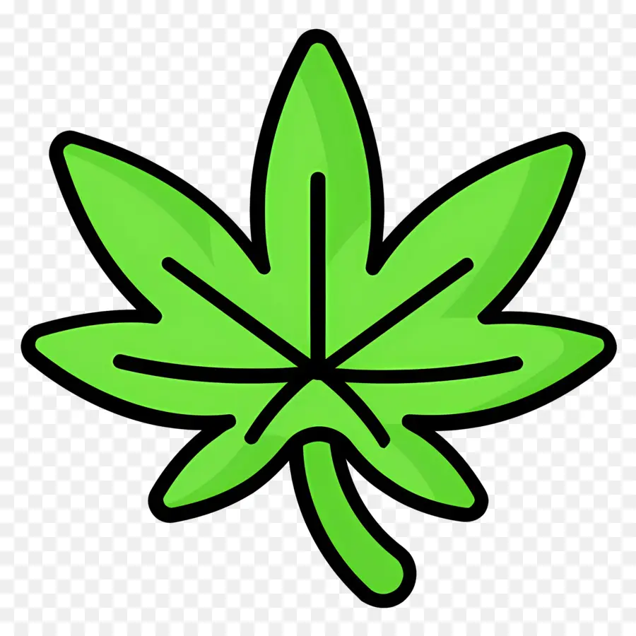 Feuille De Cannabis，Feuille Verte PNG