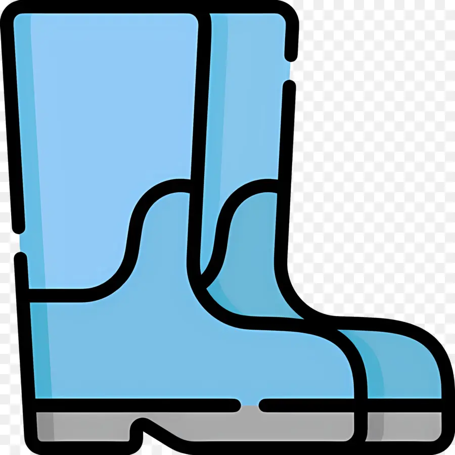 Botte De Pluie，Bottes Bleues PNG