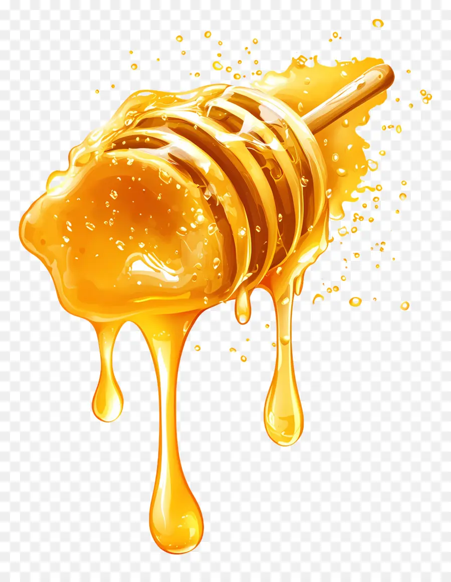 Miel Qui Coule，Nid D'abeille Au Miel PNG