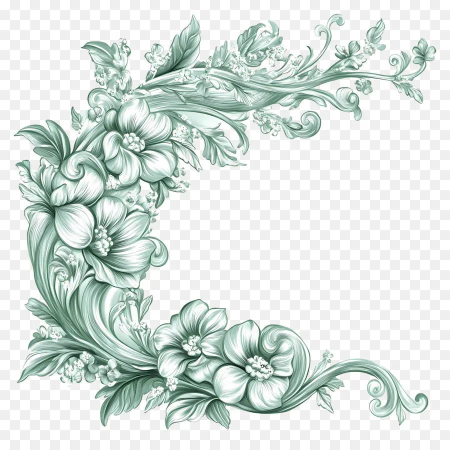 Ligne De Mariage，Conception Florale PNG