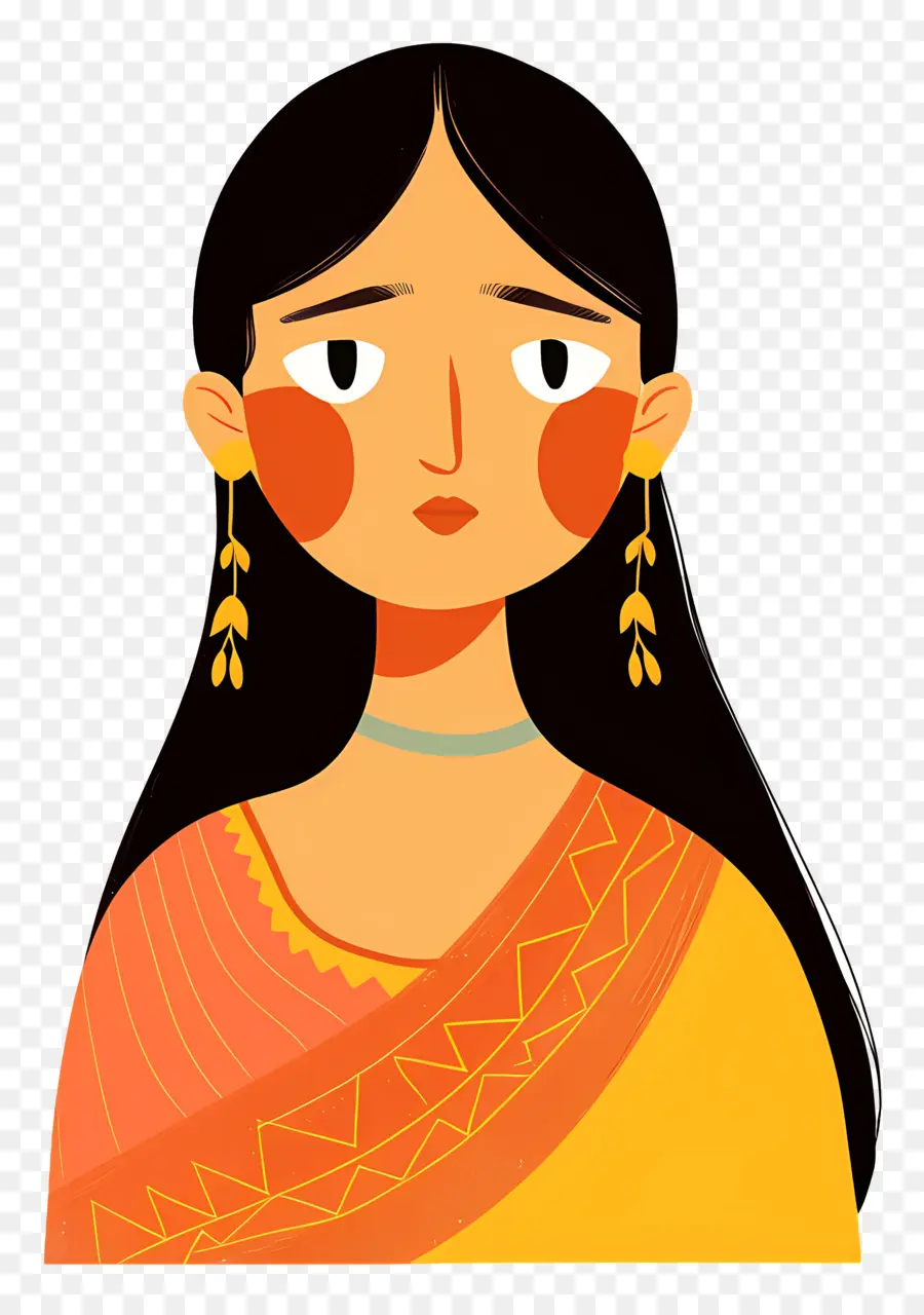 Femme Indienne，Femme En Sari PNG