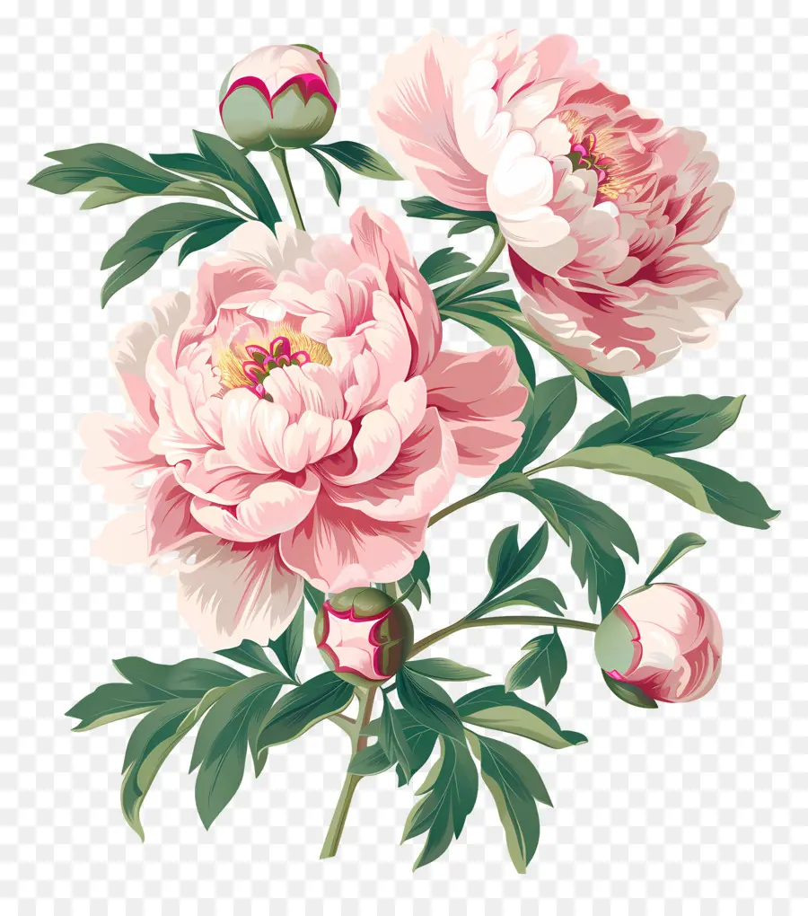 Bouquet De Pivoines，Pivoines PNG