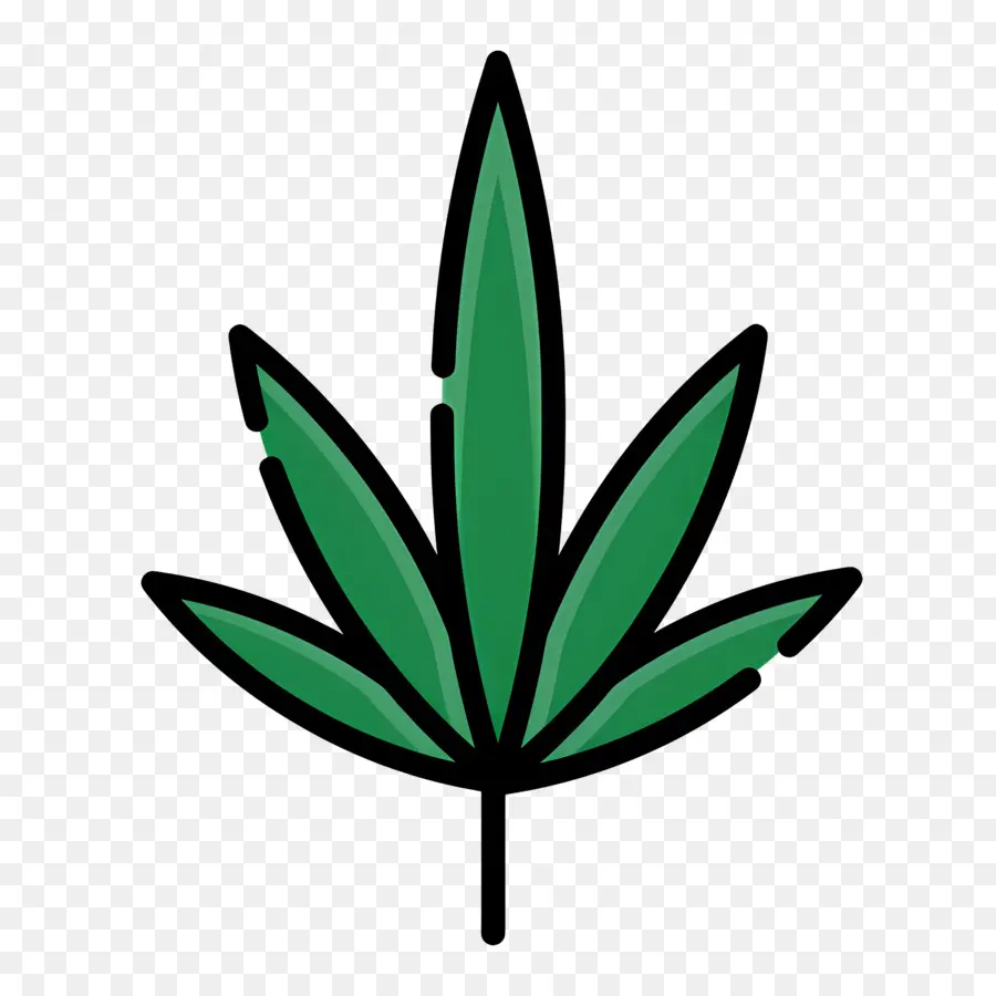 Feuille De Cannabis，Feuille Verte PNG