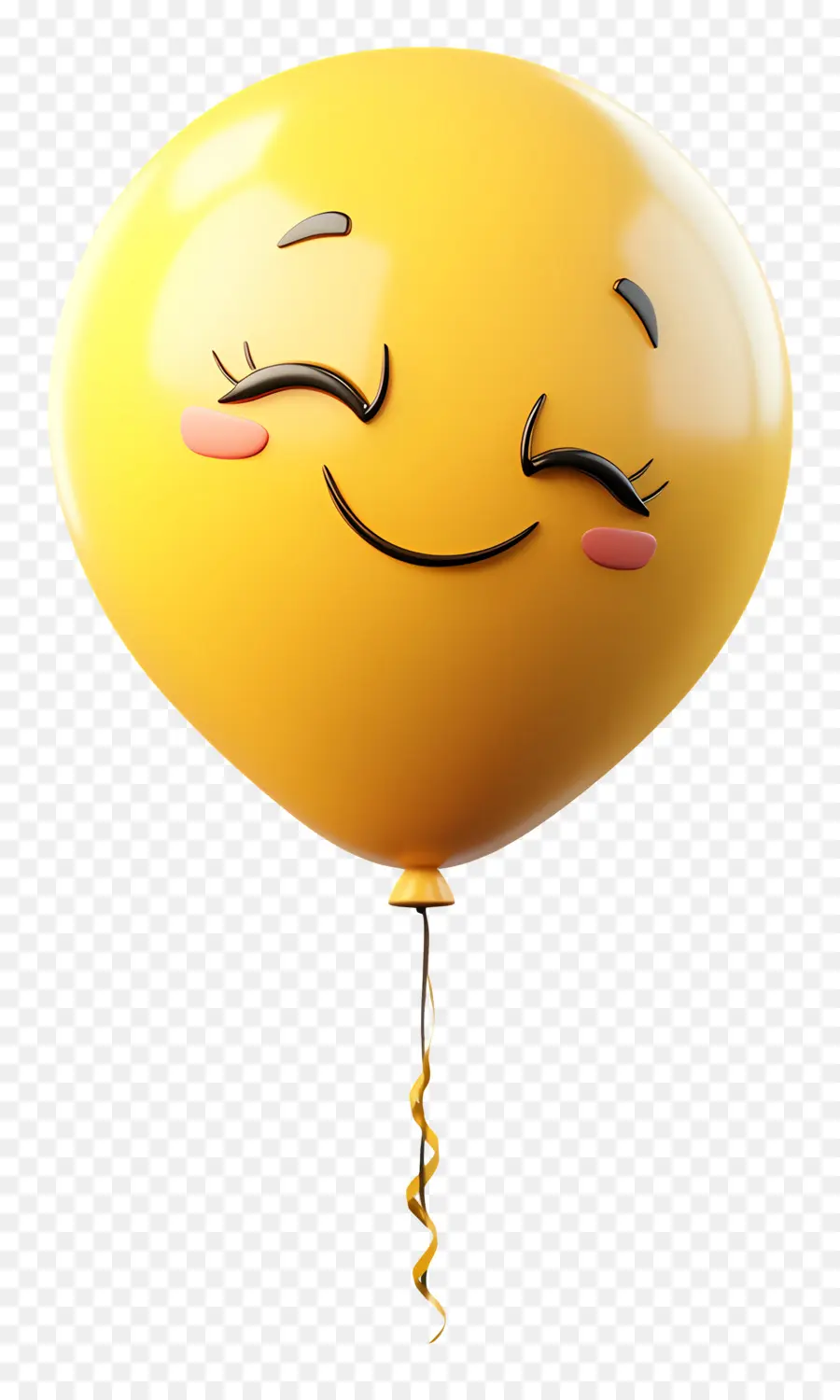 Anniversaire Emoji，Ballon Jaune PNG