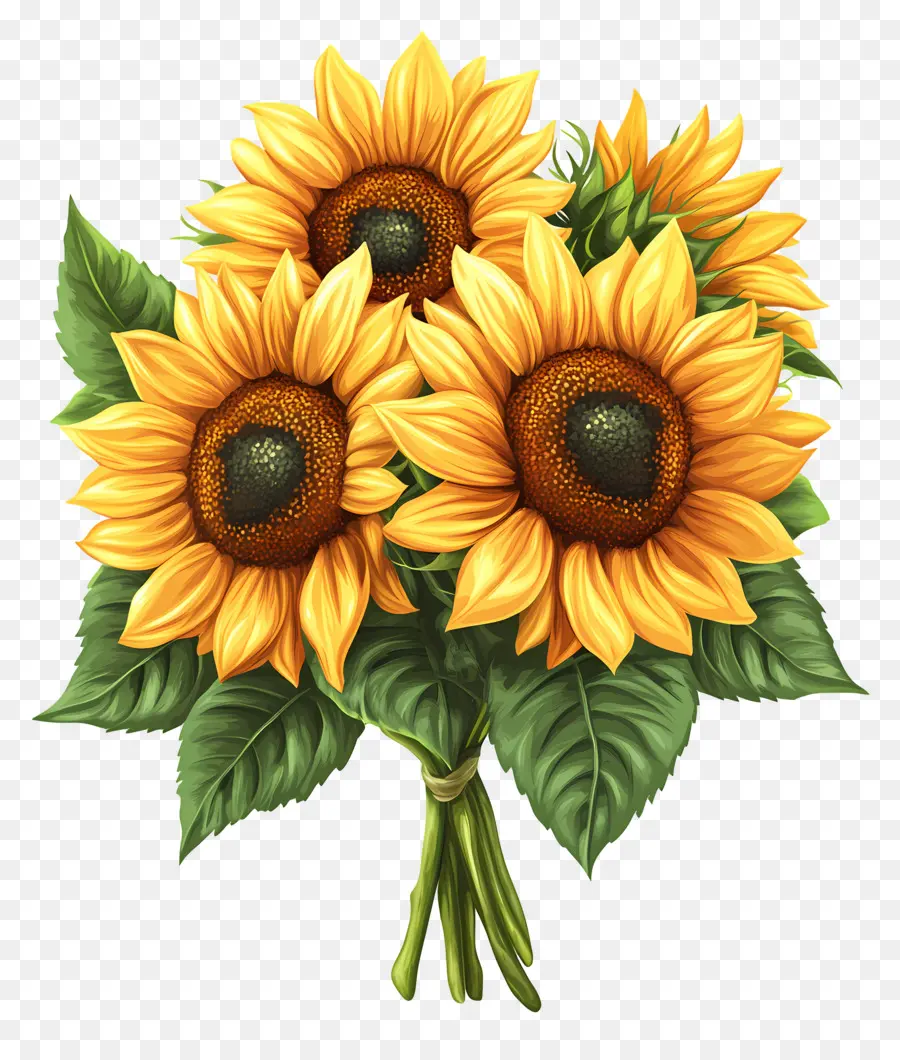 Bouquet De Tournesol，Tournesols PNG