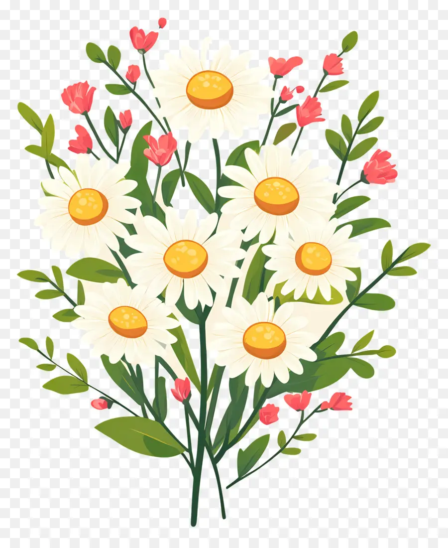 Bouquet De Marguerites，Bouquet De Fleurs PNG