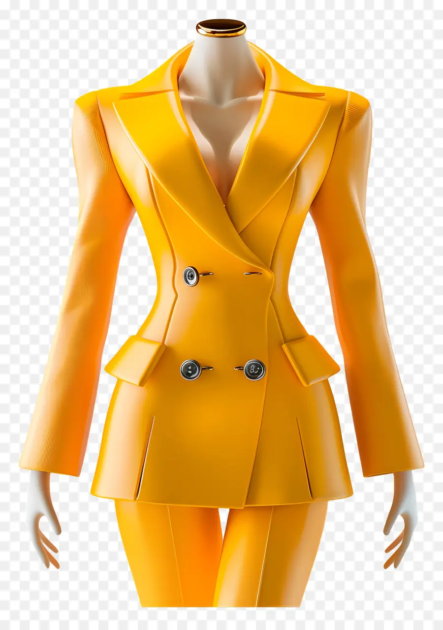 Tenue Formelle Pour Les Femmes，Costume Jaune PNG