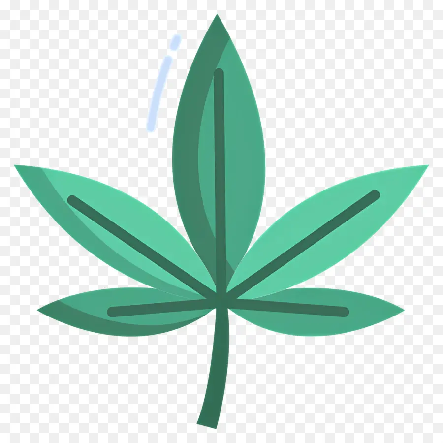 Feuille De Cannabis，Feuille Verte PNG