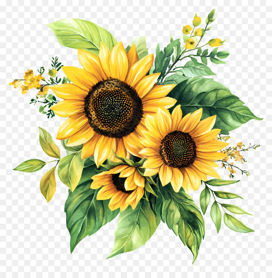 Bouquet De Tournesol，Tournesols PNG