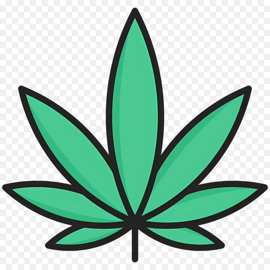 Feuille De Cannabis，Feuille Verte PNG