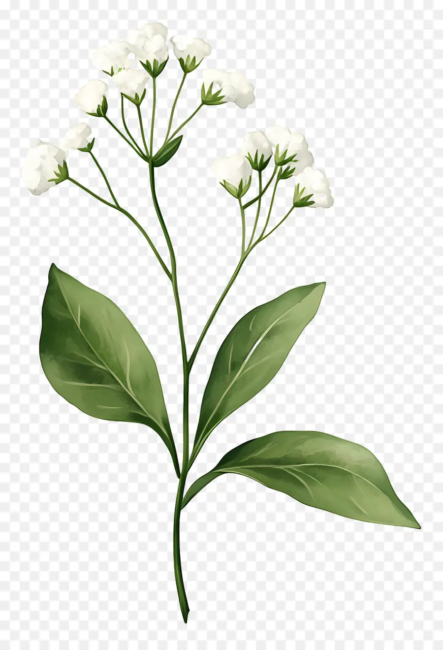 Fleur De Souffle De Bébé，Fleurs Blanches PNG