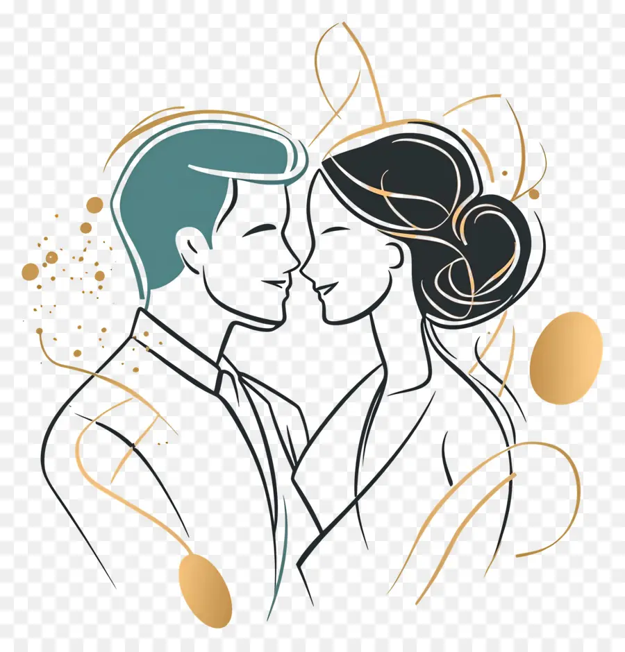 Ligne De Mariage，Couple PNG