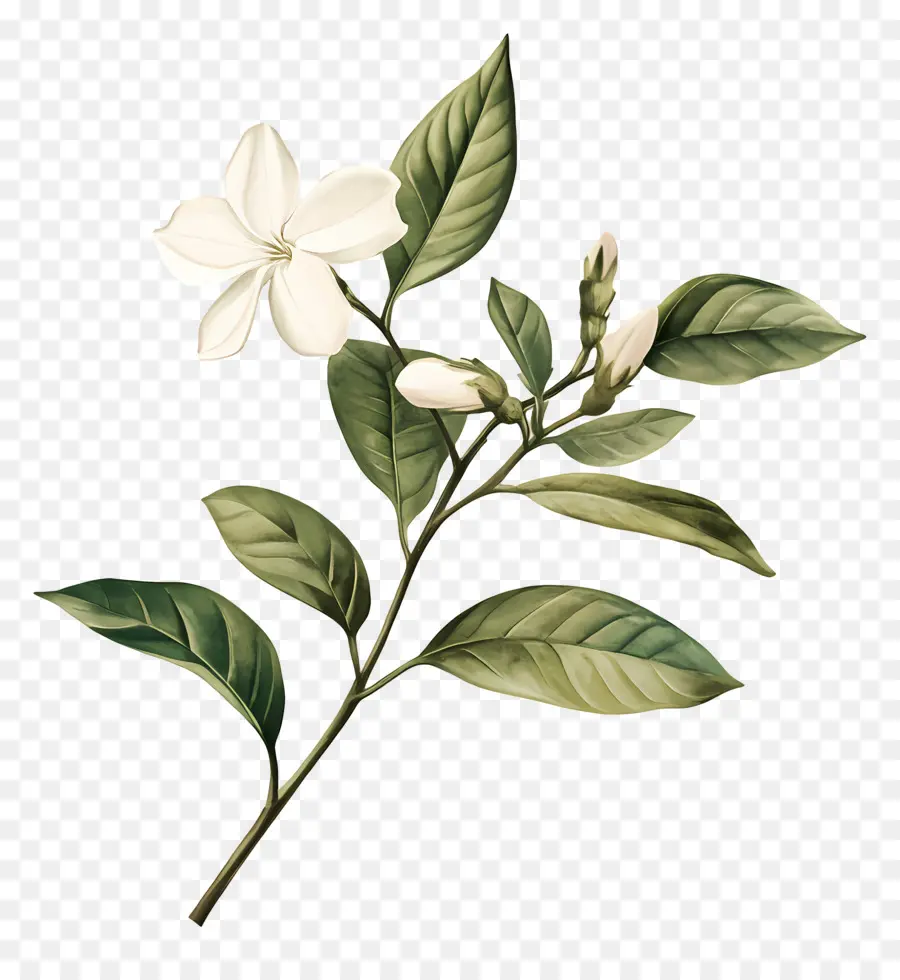 Fleur De Jasmin，Fleur Blanche PNG