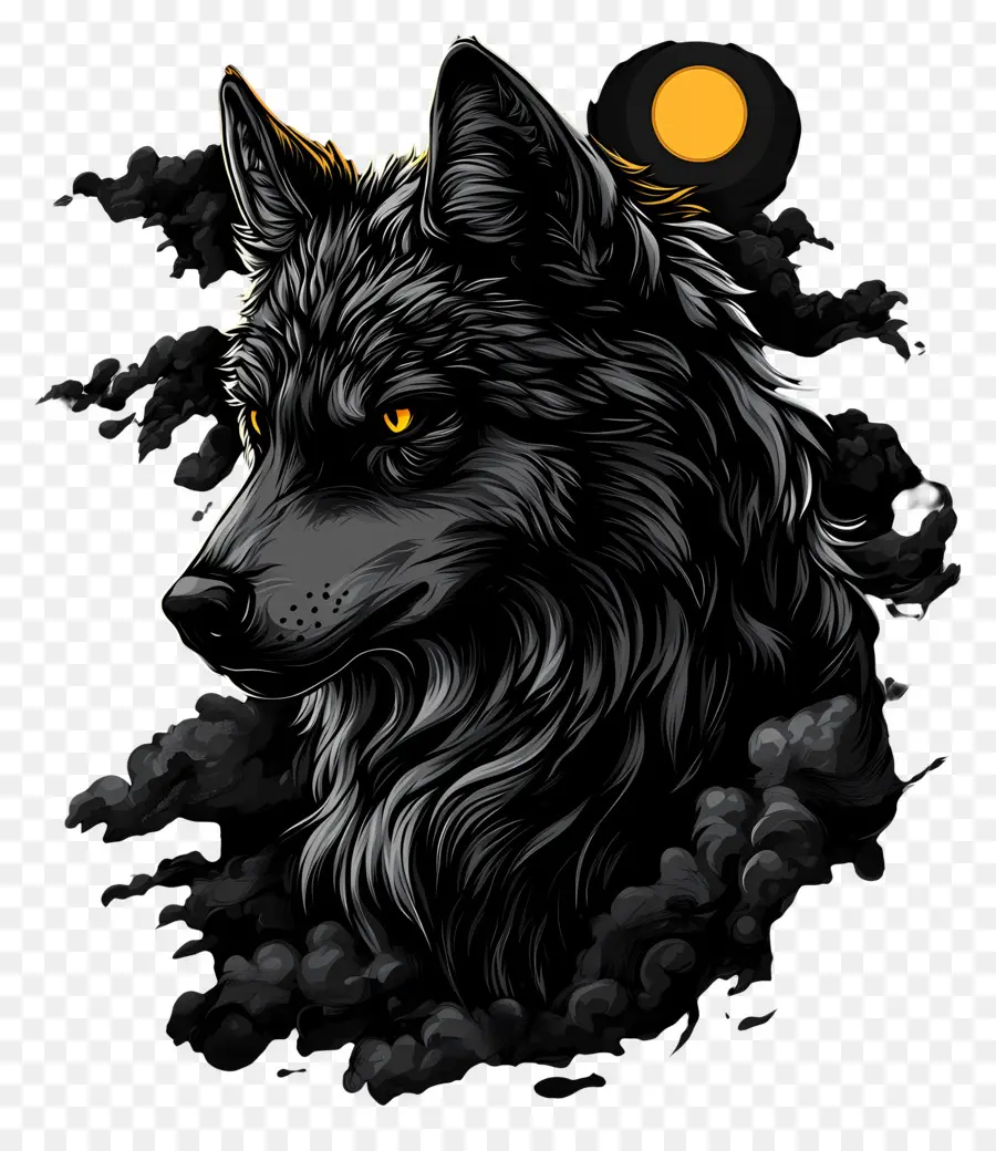 Loup Fantastique，Loup Noir PNG