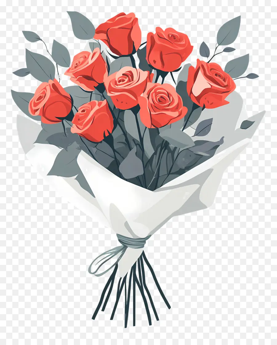 Bouquet De Roses Rouges，Roses Rouges PNG