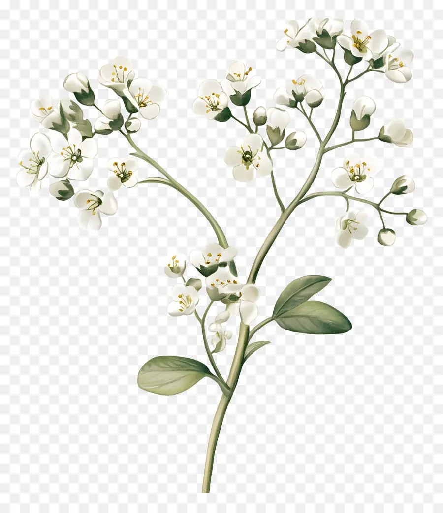 Herbe Du Scorbut En Fleurs，Fleurs Blanches PNG