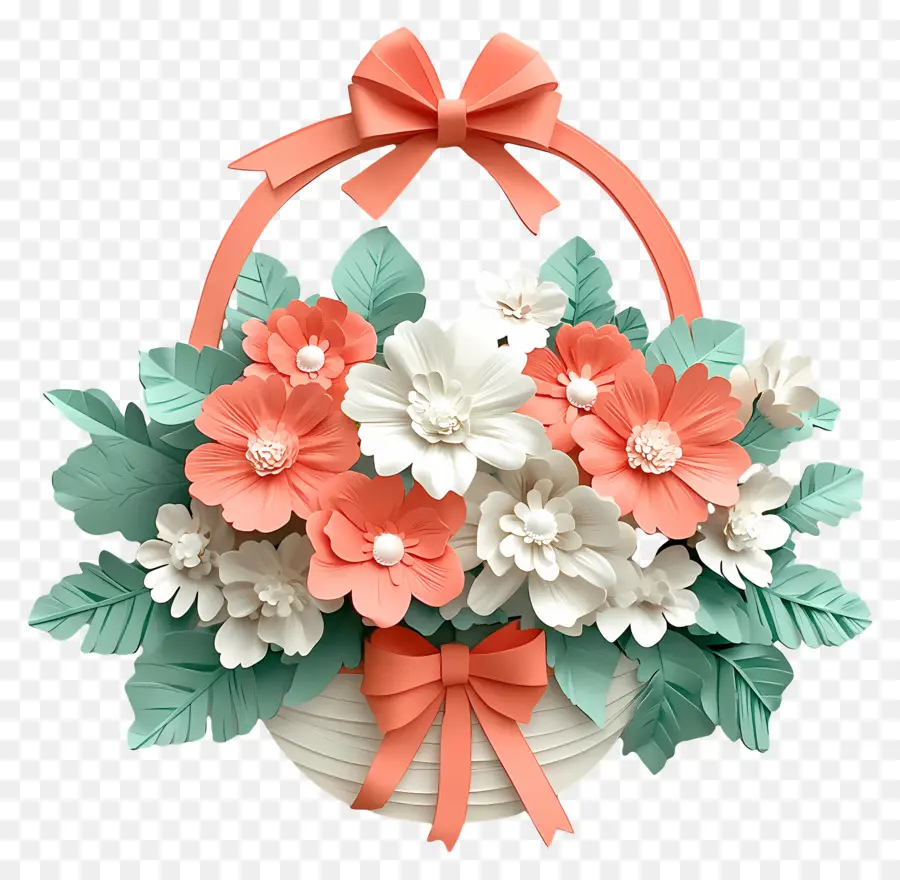 Panier De Fleurs D'anniversaire，Panier De Fleurs PNG