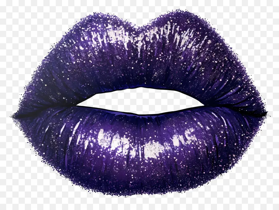 Baiser Scintillant，Lèvres Violettes PNG