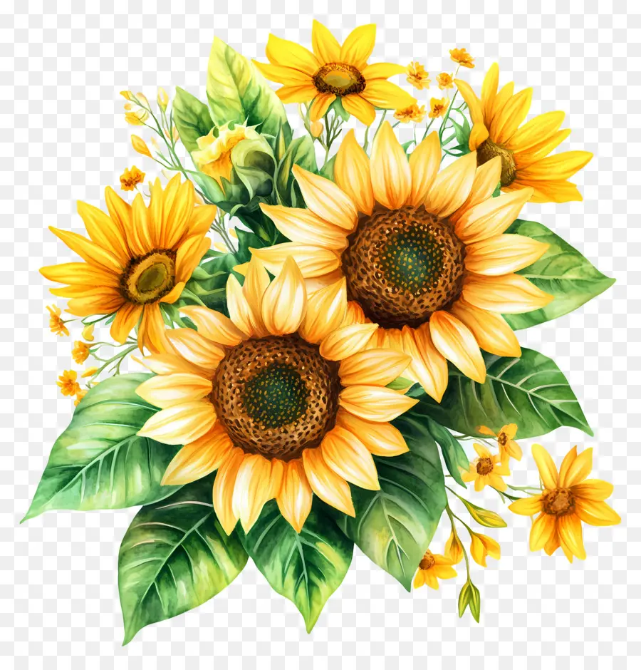 Bouquet De Tournesol，Tournesol PNG