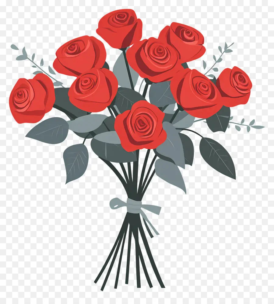 Bouquet De Roses Rouges，Roses Rouges PNG