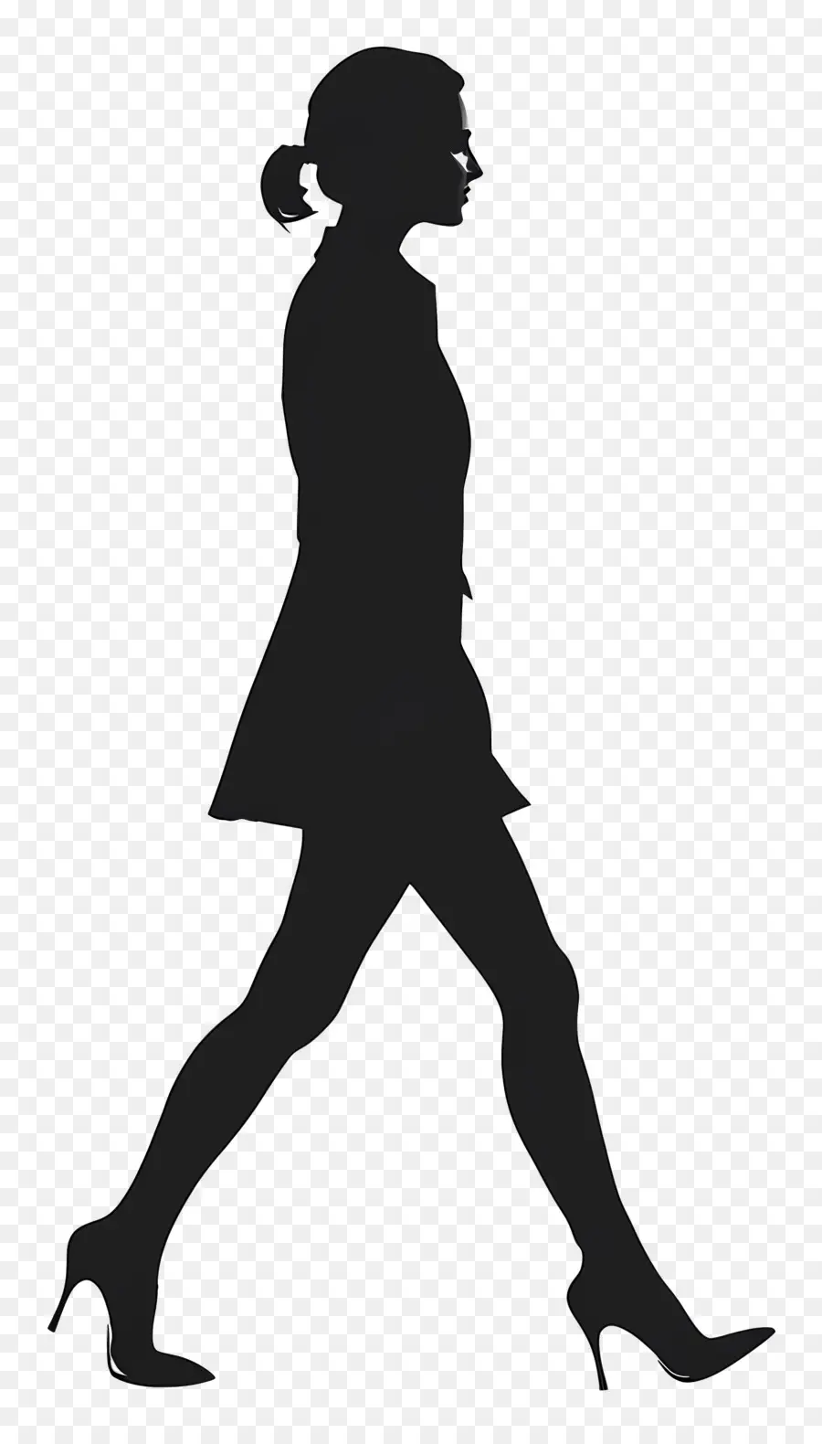 Silhouette Féminine Marchant，Femme Qui Marche PNG