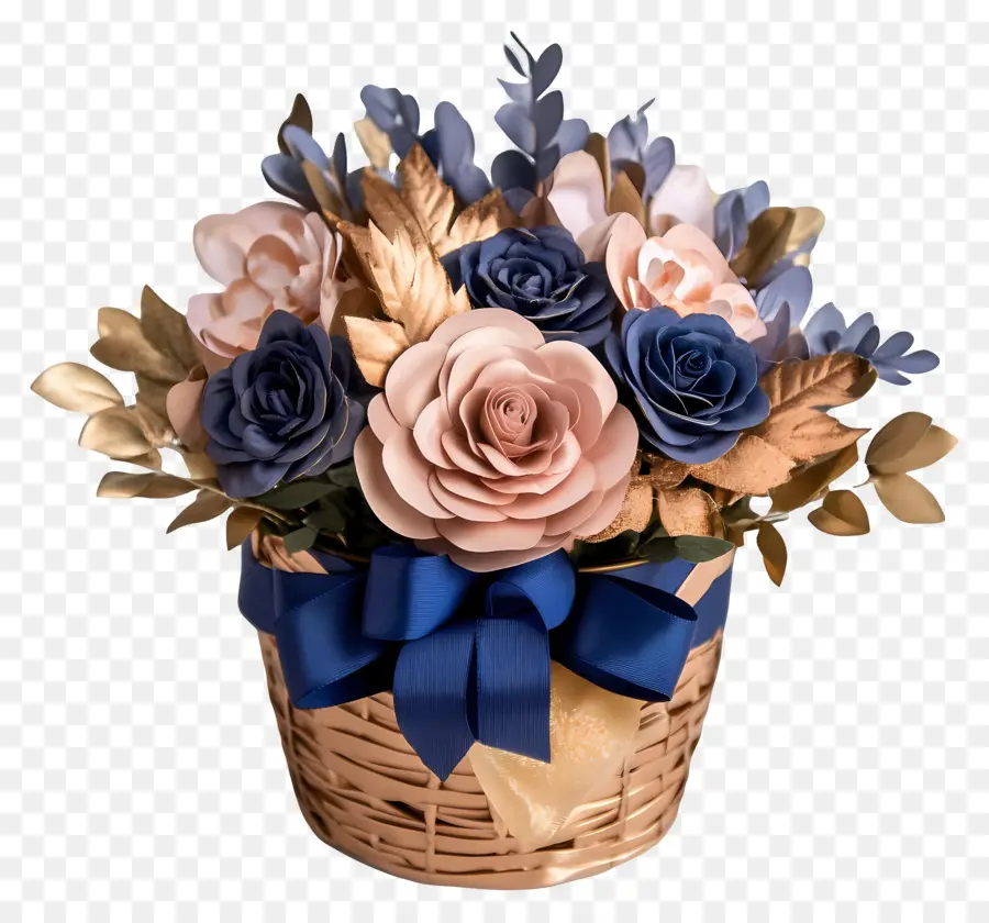 Panier De Fleurs D'anniversaire，Panier De Fleurs PNG