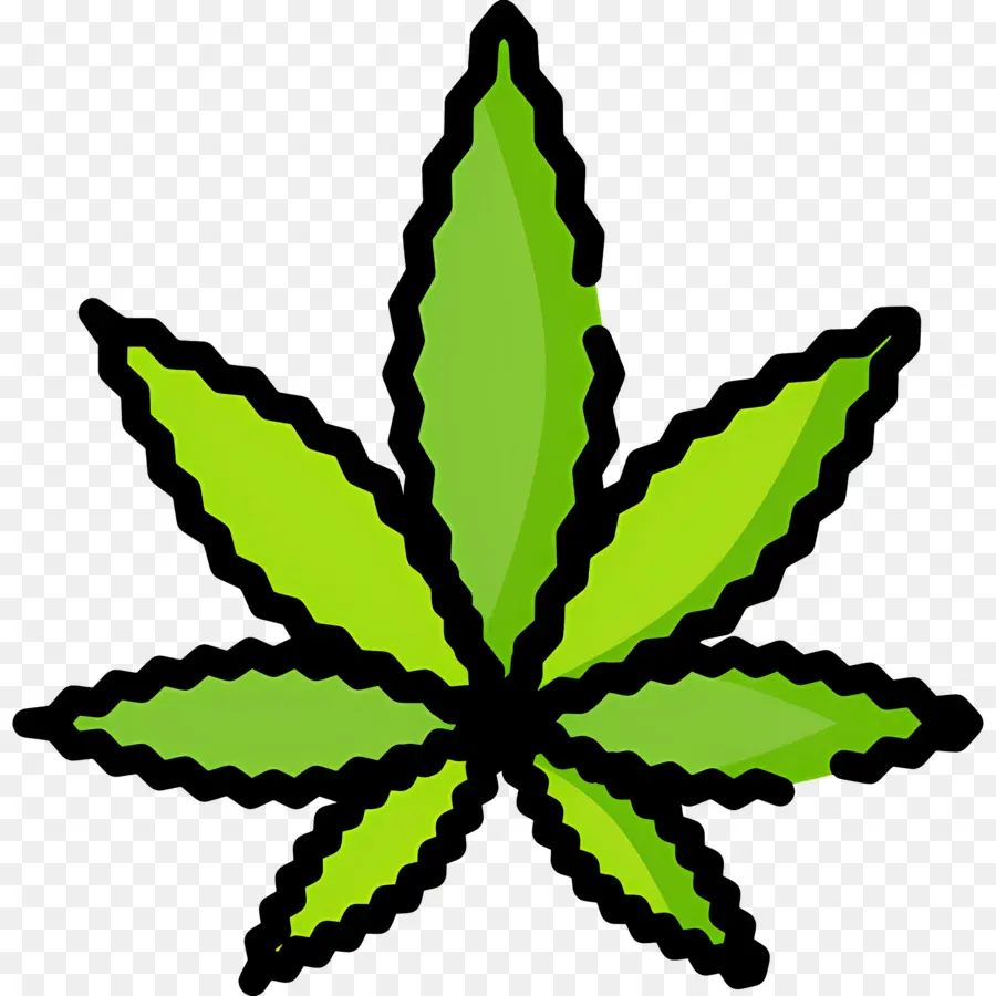 Feuille De Cannabis，Feuille Verte PNG