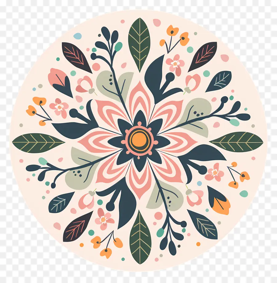 Pookalam，Fleurs Colorées PNG