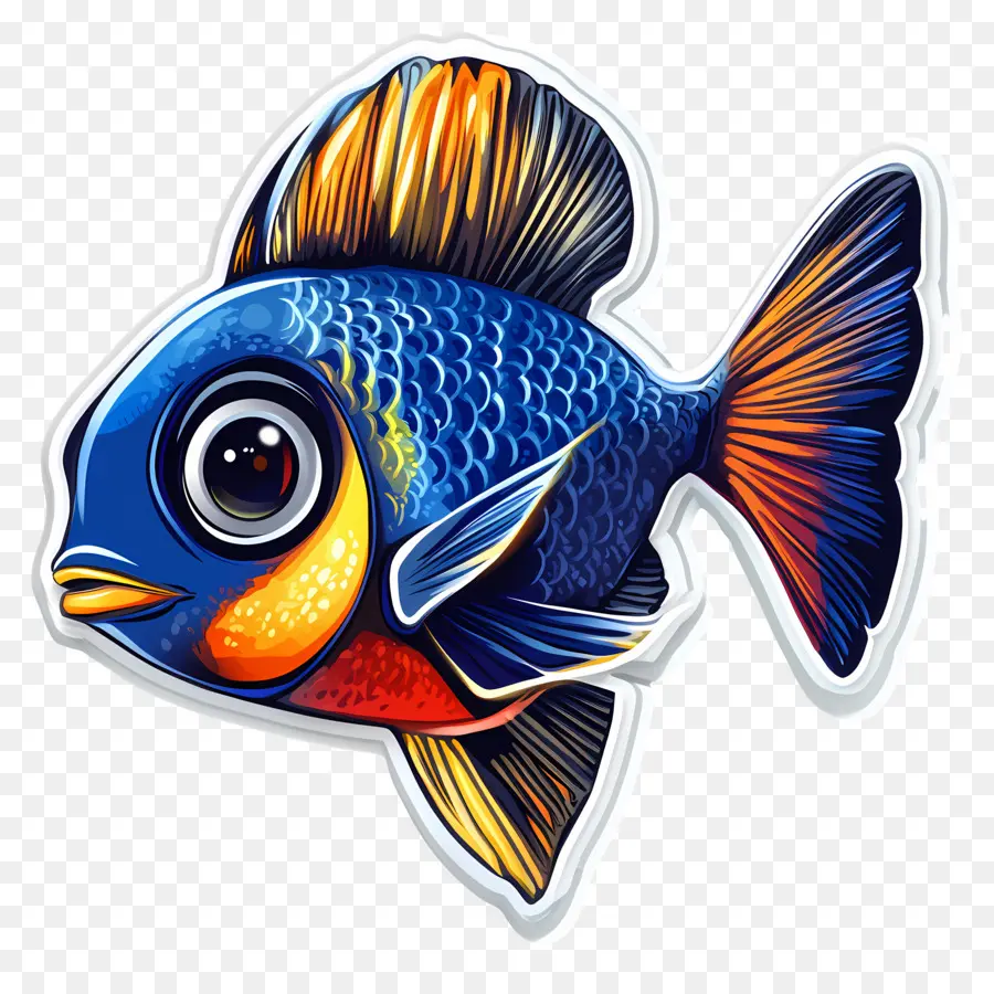 Poisson Animé，Poisson Coloré PNG