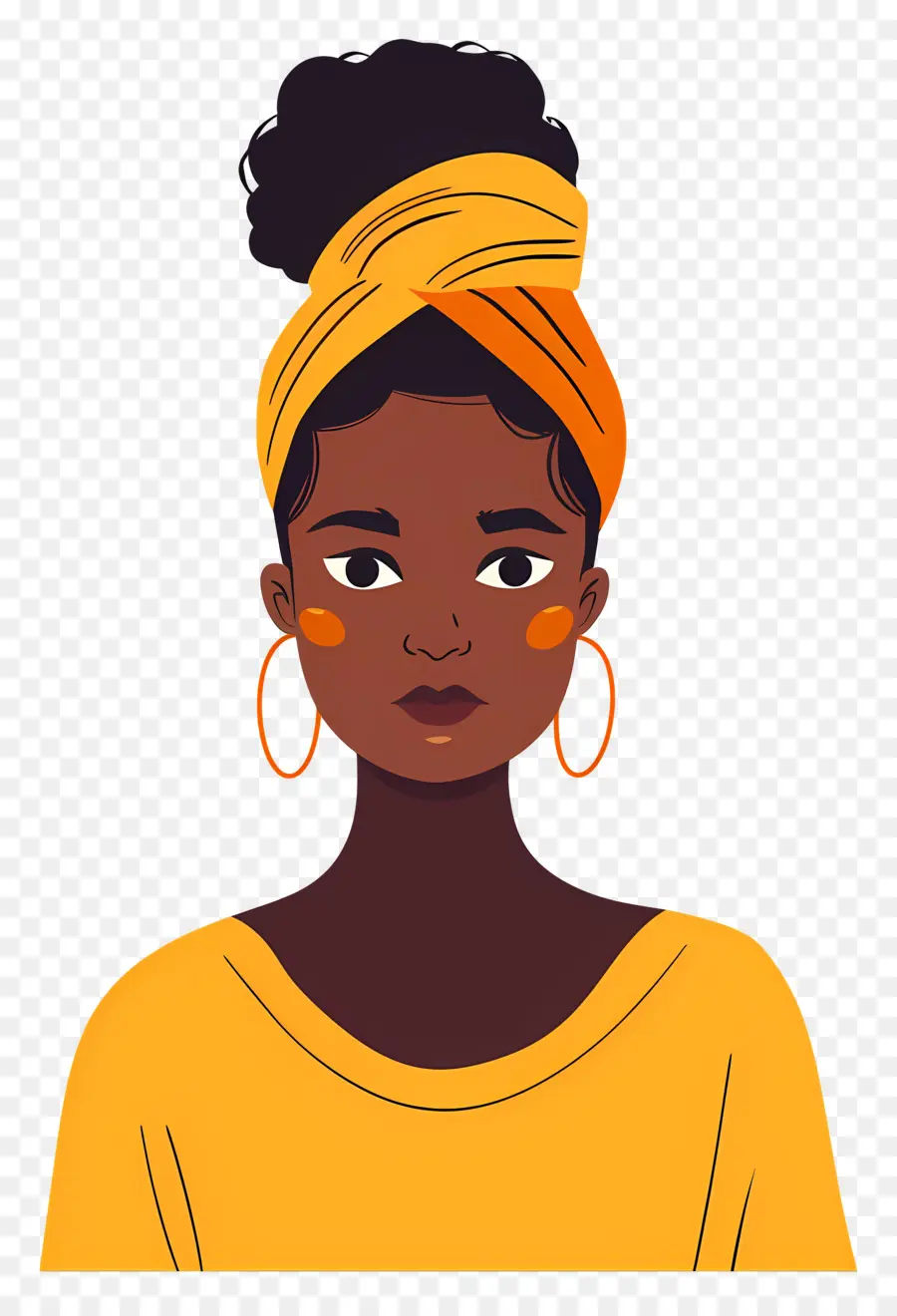 Femme Africaine，Fille Avec Un Bandeau PNG