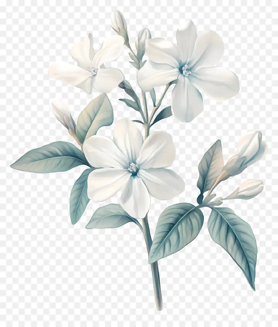 Fleur De Jasmin，Fleur Blanche PNG