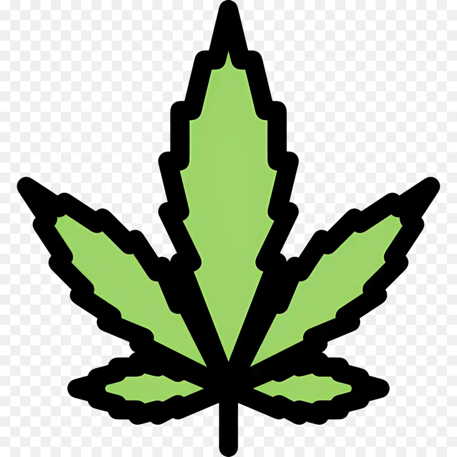 Feuille De Cannabis，Feuille Verte PNG